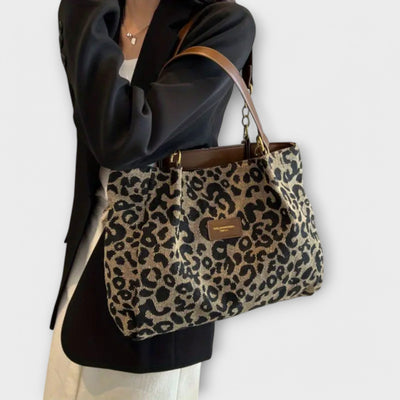 Ashley - Leopard Canvas Tote