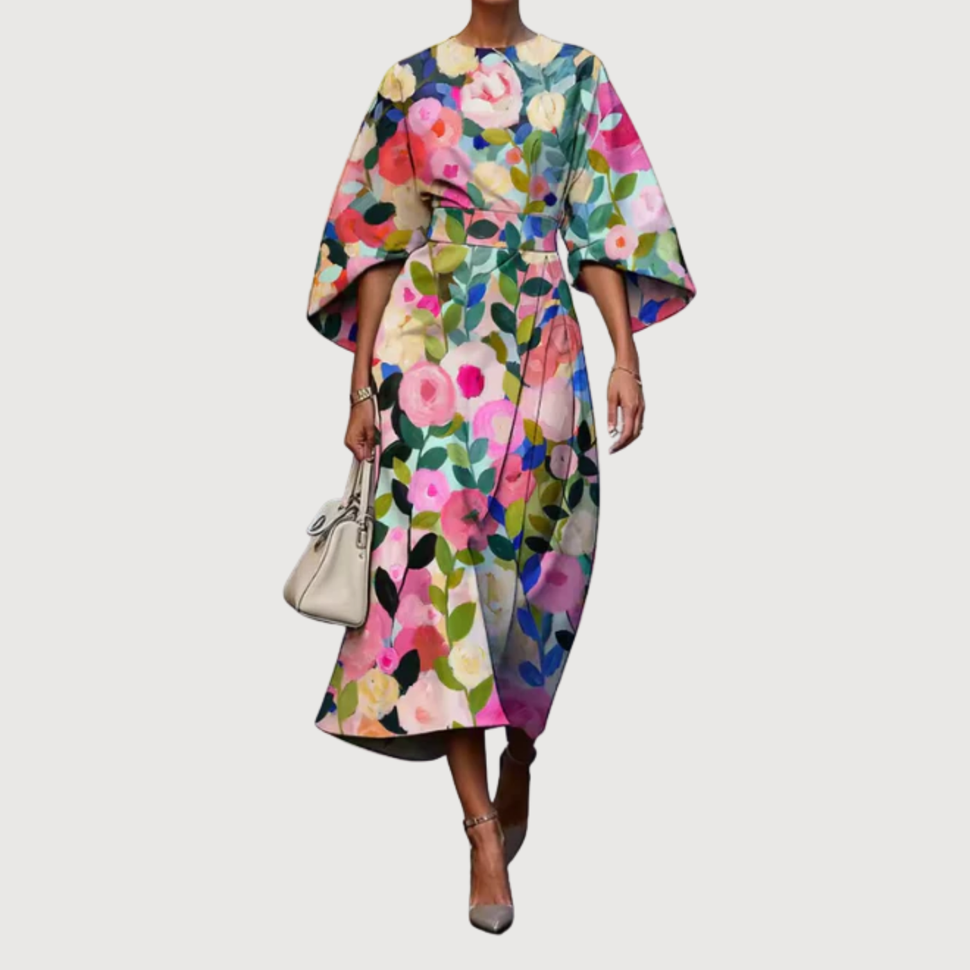 Moxlan - Elegant Floral Dress