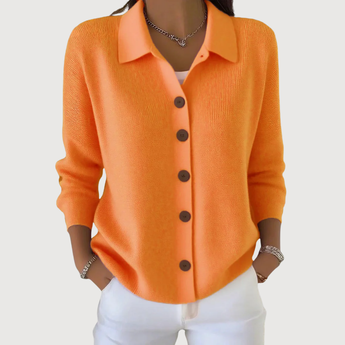 Layla - Lapel Button Knitted Cardigan Sweater