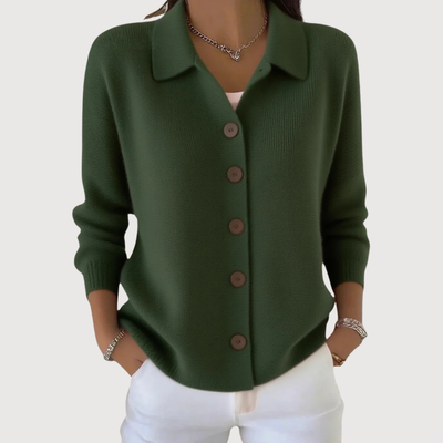 Layla - Lapel Button Knitted Cardigan Sweater