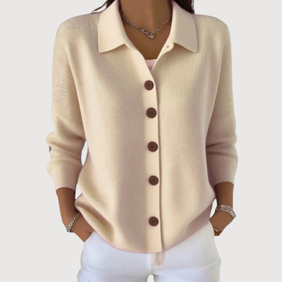 Layla - Lapel Button Knitted Cardigan Sweater