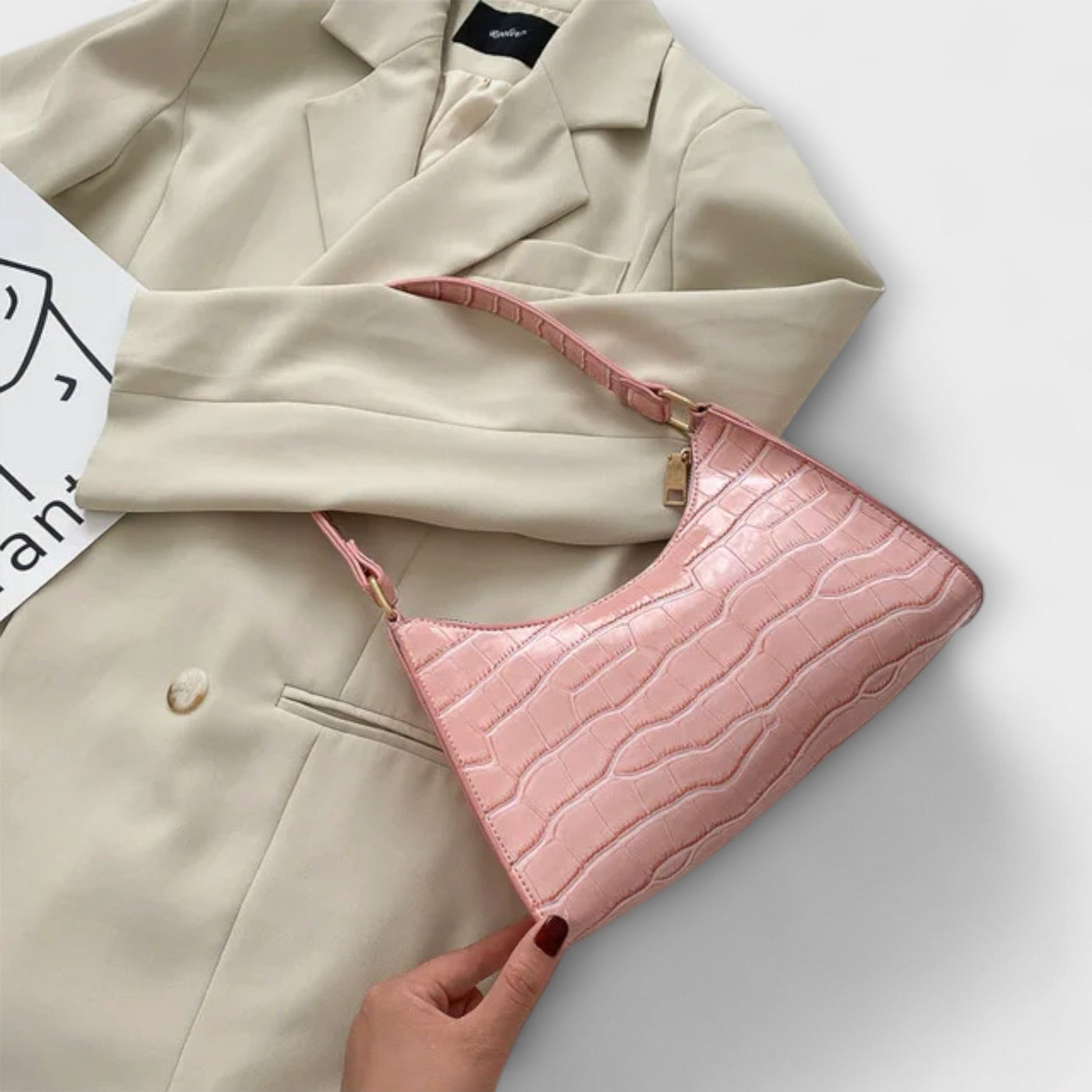 Sage - Shiny Leather Bag