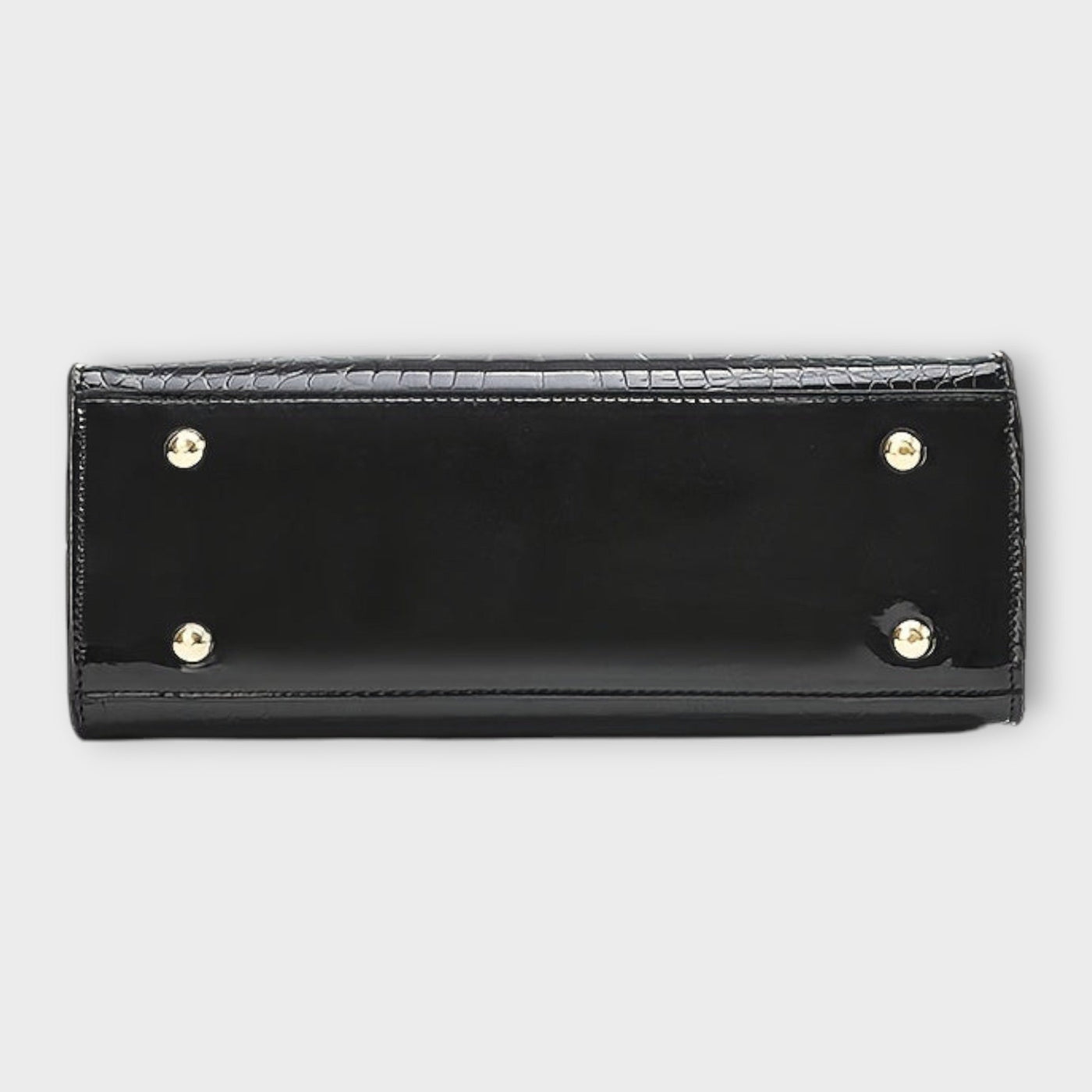 Sage - Glossy Crocodile Pattern Handbag